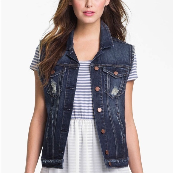 Kut from the Kloth Jackets & Blazers - Kut from the Kloth distressed denim jean‎ vest S